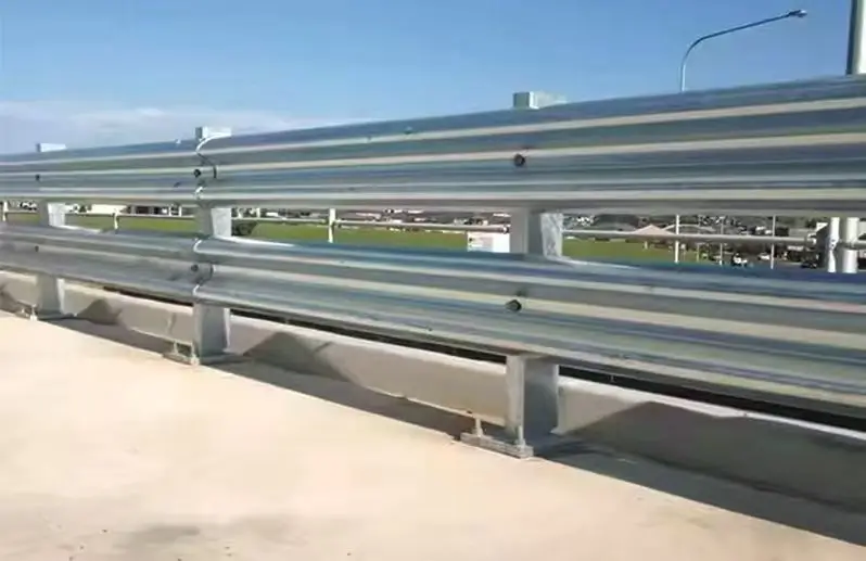 Installed highway guardrail project background
